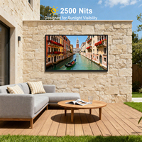 Televisor para Exteriores de 65 Pulgadas, 1000nits, IP65 Resistente al Agua, con Resolución 4K, 5 Años de Garantía, para Uso Comercial, Directo de Fábrica