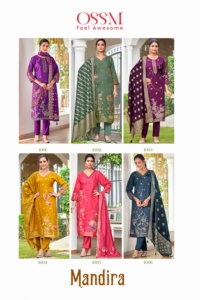 Diseño moderno Pure Viscos Russian Dola Silk Kurti con pantalón y Dupatta con estampado digital Jacquard y moda de mujer de trabajo manual - Product Image 6
