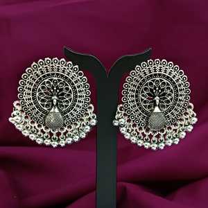 เครื่องประดับที่มีคุณภาพสูงออกซิไดซ์โบราณนกยูงออกแบบเสน่ห์ดอกไม้ต่างหูปล่อยดอกไม้เครื่องประดับแฟชั่นสไตล์วินเทจสำหรับผู้หญิง - Product Image 2