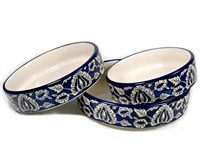 Bol à salade jetable en porcelaine blanche personnalisé, style minimaliste rond, design oriental vintage, en porcelaine fine écologique