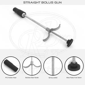 Pistola de bolas con resorte de alta calidad al por mayor con copa de goma negra suave para instrumento veterinario de oveja - Product Image 4