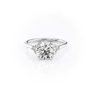 D Color Romantic Vintage Cut Proposal <b>Statement</b> <b>Ring</b> Moissanite Enamel Fine Jewelry for Anniversary Platinum Diamond Main Stone - Product Image 1