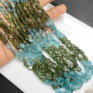 Cuentas de pepitas lisas de apatita múltiple de alta calidad, cuentas de piedra de forma desigual lisas al por mayor - Product Image 4