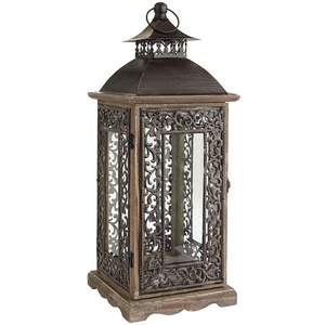 Fournisseur en gros Lanterne de couleur noire en fer de meilleure qualité Lanterne à motif géométrique Décoration de fête en vente en gros - Product Image 6