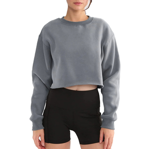 Sudaderas transpirables personalizadas para mujer, ropa de mujer, deportes, buen estampado, logotipo, pulóver, manga larga, Top corto, sudaderas - Product Image 6