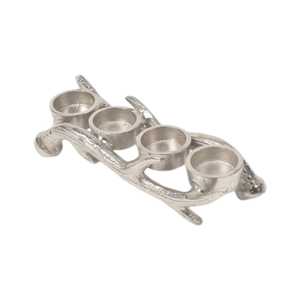 ที่วางทีไลท์โลหะสีเงินในร่มโต๊ะตกแต่งงานแต่งงานเขากวางชา - Product Image 1