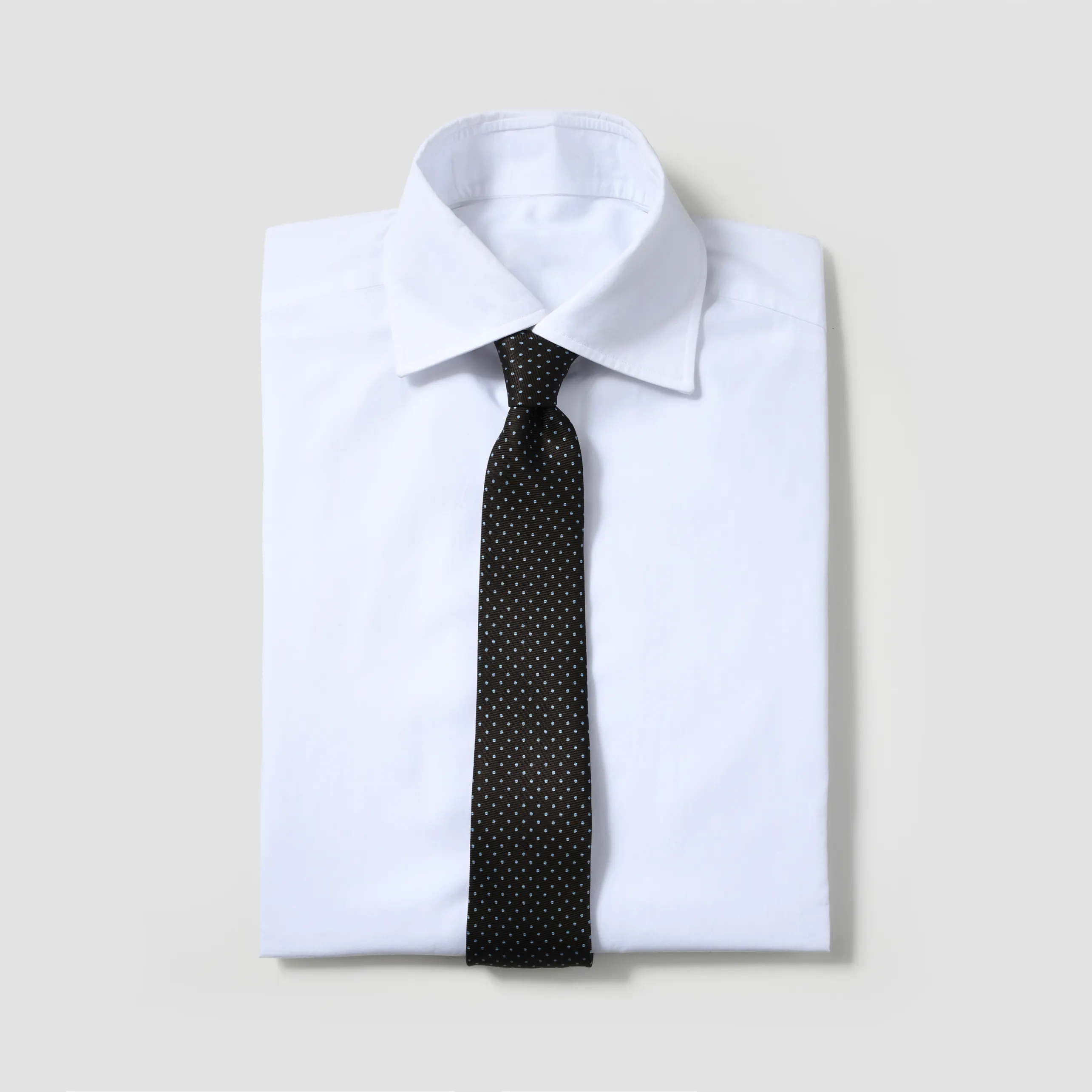 Gravata de seda masculina exclusiva - Preço de luxo no atacado - Chocolate e Cerulean cores sob medida