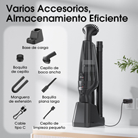 Aspirateur de voiture sans fil portatif, aspirateur automobile haute puissance 100W avec batterie au lithium 2000mAh*3
