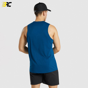 เสื้อกล้ามสำหรับผู้ชาย,เสื้อกล้ามใส่เที่ยวยิมทำจากผ้าฝ้าย100% แขนกุดสำหรับเพาะกาย - Product Image 2