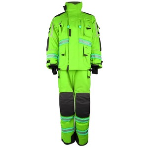 Mezcla de algodón de alta calidad personalizada resistente al fuego de manga larga en general duradero bombero ropa de trabajo orientada a la seguridad - Product Image 3