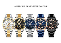 Montre chronographe à quartz pour homme CURREN 8445, acier inoxydable, étanche, style business décontracté, usage quotidien, avec date