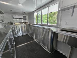 รถลากอาหารสีขาวขนาด7นิ้ว x 16นิ้วสำหรับจัดเลี้ยงเครื่องดื่มบาร์เคลื่อนที่สำหรับโรงงานอาหารขนมขบเคี้ยวและการใช้ไวน์ - Product Image 6