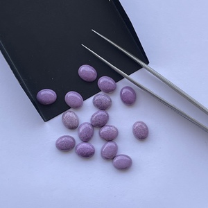 8มม. 10มม. สีม่วงธรรมชาติสีม่วงหลังเรียบแบนปรับทรงหลวมสำหรับทำเครื่องประดับจี้แหวนคริสตัล - Product Image 1