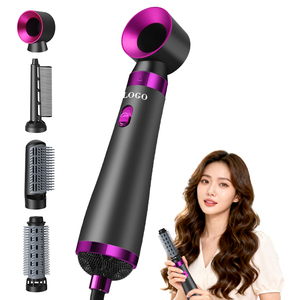 Luxury Hair Styler Hot Air Brush Hair Dryer Hair Straightener with Anti-Frizz Negative Ion Functionality