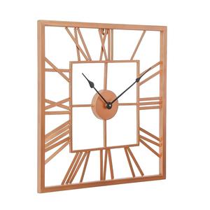 Horloge murale en métal extra large avec mouvement à quartz silencieux au design Art déco, chiffres romains, pour salon, bureau, couloir - Product Image 2