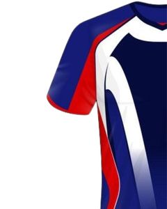 Premium Blue Red And <b>White</b> <b>Mens</b> Sports T <b>Shirt</b> <b>Short</b> <b>Sleeve</b> Crew Neck Athletic Gym Wear Breathable Training Performance Top - Product Image 4