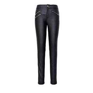 กางเกงหนังผู้หญิงเนื้อนุ่ม เอวสูง ทรงสกินนี่ ทนทาน มีกระเป๋าซิป หนังคุณภาพดี แฟชั่นและสวมใส่สบาย - Product Image 1