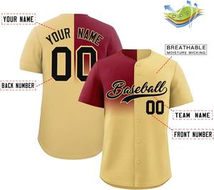 Jersey de béisbol de malla transpirable con impresión por sublimación de contraste de color vibrante de secado rápido para jóvenes/adultos OEM directo de fábrica - Product Image 4
