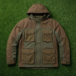 Chaqueta de Trabajo para Hombre, Color Verde Oliva, con Capucha, Múltiples Bolsillos, Estilo Casual, Manga Larga - Product Image 2