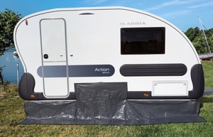 Barato todoterreno Van Mini Camper Autocaravana Remolque de viaje en forma de lágrima con baño Camping Caravana estándar todoterreno Camper Trailer - Product Image 6