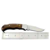 Couteau pliant en acier au carbone Couteau de poche tactique forgé à la main avec gaine en cuir Personnalisable OEM Razor-Sharp Fabriqué à la main