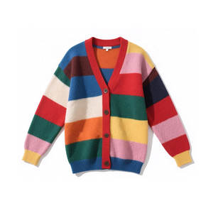 Suéter Cárdigan de Lana 100%, Cálido y Suave para Invierno, Cierre Cruzado, Estilo Casual sin Esfuerzo, Diseño Sólido, Colores Personalizables - Product Image 2