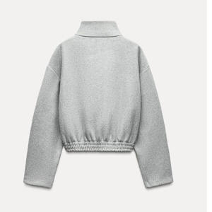 Sweat à capuche femme haute qualité Logo personnalisé sweat à capuche solide pull hiver épais chaud manteau dame coupe ample à manches longues hauts - Product Image 5