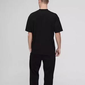 Camiseta de algodón 100% para hombre, 220GSM estampada Camiseta holgada de alta calidad, camiseta en blanco de peso pesado, camiseta de moda con cuello redondo - Product Image 6