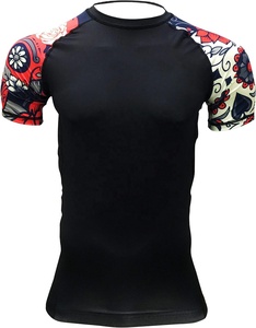 Vente chaude sublimé Bjj Rash Guards Grappling MMA Jiu Jitsu chemise combat porter des manches courtes Rashguards - Product Image 5