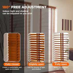 Factory Direct Custom Size Electric Motorized Wooden Solid Wood Venetian <strong>Blinds</strong> Persiana with Remote Smart Voice Control - Product Image 2