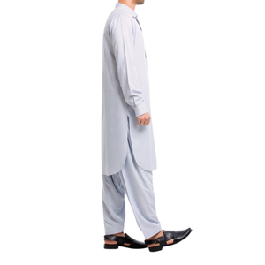 2024 Winter Fashionable Pakistani Shalwar Kameez Casual Wear Breathable Punjabi Kurta Shalwar Men's <b>Sets</b> Solid Colors Adults - Product Image 3