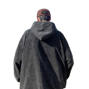 Sudaderas con Capucha para Hombre, Tejido de Punto con Lavado Ácido, Secado Rápido, Transpirables, Ligeras, de Spandex/Poliéster, con Logotipo Personalizado - Product Image 4