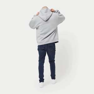 Sudadera con capucha de lana mezclada de algodón de talla grande para hombre, Jersey extragrande con logotipo bordado, sudadera básica con capucha - Product Image 4