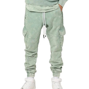Custom <b>Men's</b> 4XL Acid Washed Cotton Heavy <b>Weight</b> French Terry Baggy Sweatpants Casual Style Oversized <b>Mens</b> Lightweight - Product Image 1