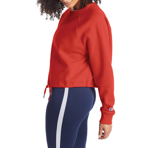 Wholesale Women Sweatshirts Cotton Polyester Blend Loose Fit Long Sleeve Casual <b>Tops</b> Front Customizable for Streetwear Fashion - Product Image 3