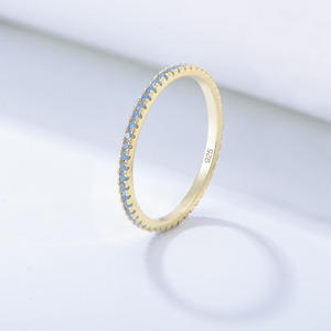 Anillo de Plata 925 con Baño de Oro Rosa y Circonitas, Elegante, Ligero, Antideslustre, Estilo Hiphop, Corte Brillante, para Mujer, Ideal para Bodas - Product Image 6