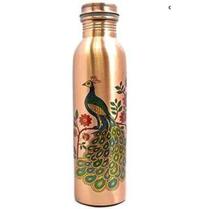Botellas de cobre artesanales de estilo antiguo para regalar y ofrecer beneficios para la salud y un toque de elegancia tradicional - Product Image 3