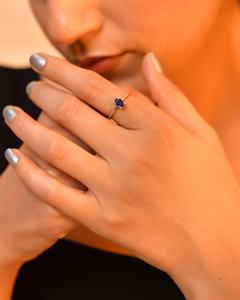 Anillo de plata clásico con llamativa piedra preciosa de kynita ovalada, regalo de compromiso elegante, Juego de piezas de aniversario de fiesta en artesanía fina - Product Image 4