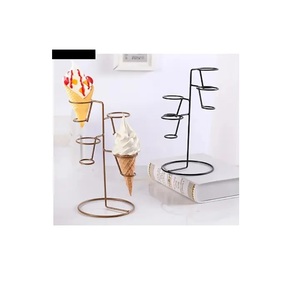 ที่ตั้งโชว์ไอศกรีมทรงกรวยโลหะแบบหมุนได้อาหารโฮมเมดปลอดภัยสำหรับงานแต่งงานงานเลี้ยงอาหารเช้าใช้ในราคาดีที่สุด - Product Image 1
