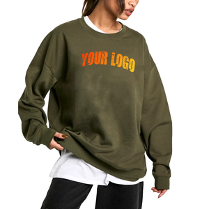 OEM Custom Made High Quality Women's Sweatshirt Crew Neck Oversized Women's Fleece Button up Pullover Shirts for Women - Product Image 6