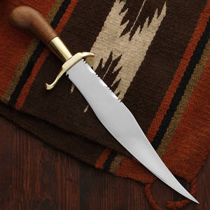 Handmade Bowie <b>Knife</b> Stainless Steel Stylish Wood Handle Camping & Survival <b>Knives</b> With Leather <b>Sheath</b>. - Product Image 2