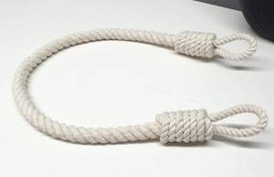 Sujetadores de Cortinas de Cuerda de Algodón Blanco: Decoración Náutica Boho para Ventanas - Product Image 4