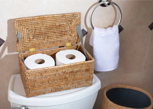 Cesta de Almacenamiento de Alimentos Simple, Ecológica, Hecha a Mano con Ratán Natural, con Asa, Redonda, Grande, OEM, para Sala de Estar, de Sisu Handicraft - Product Image 5