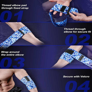 Top Vente Enveloppes de coude d'haltérophilie de haute qualité Sangles de coude de gymnastique d'haltérophilie Logo personnalisé Enveloppe de coude robuste - Product Image 5