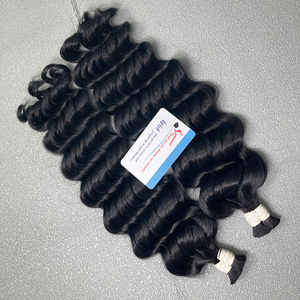Offre Spéciale 2025 couleur vietnamienne en vrac Extensions de cheveux humains vague profonde cheveux Stock pleine longueur en gros vapeur vague profonde en vrac - Product Image 3
