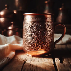 Venta de tazas de barra de cóctel de cobre Amazo, taza martillada de acero inoxidable para beber, cerveza, taza de mula de Moscú - Product Image 2