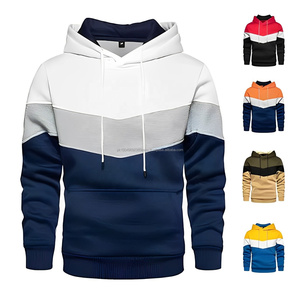 Sweat-shirt à capuche imprimé en blocs de couleur, coupe ajustée, vêtements de sport pour hommes, sweat-shirt personnalisé, sweat-shirt pour hommes - Product Image 6