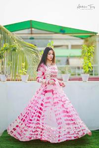Ethnic Anarkali Lehenga Choli Frock Maxi <b>Dress</b> <b>for</b> <b>Women</b> Pakistani Indian Wedding Party Wear Long Flared Traditional - Product Image 4