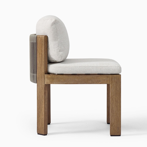 Sillas de Oficina Modernas con Estructura de Madera de Teca, Función de Refrigeración, Espuma Gruesa y Tela Suave, para Comedor - Product Image 5