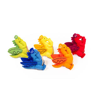 ของเล่นรูปมังกรผ้าสักหลาดสีเหลืองสุดน่ารักทำด้วยมือขนาด13ซม. สำหรับเด็ก5-13ปีคนรักมังกรของขวัญคริสต์มาส - Product Image 6